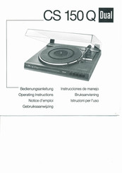 Dual CS 150 Q Operating Instructions Manual