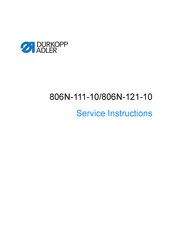 Dürkopp Adler 806N-111-10 Service Instructions Manual