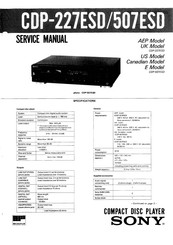 Sony CDP-507ESD Service Manual