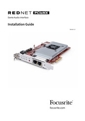 Focusrite REDNET PCIeNX Installation Manual