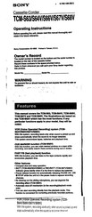 Sony TCM-S67V Operating Instructions Manual