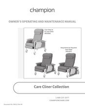 Champion Drop-Arm Care Cliner Owner's Operating And Maintenance Manual