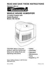 Kenmore 758.154120 Operator's Manual