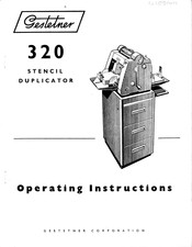 Gestetner 320 Operating Instructions Manual