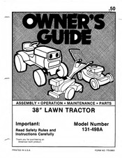 MTD 131-498A Owner's Manual