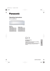 Panasonic CS-NU12VKYW Series Operating Instructions Manual