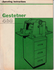 Gestetner 460 Operating Instructions Manual