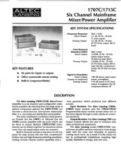 Altec Lansing 1715C MIXER AMPLIFIER Manual
