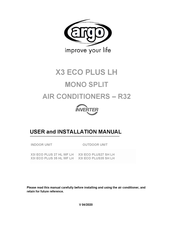 Argo X3I ECO PLUS35 SH LH User And Installation Manual