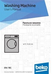 Beko WTE 7636 XA User Manual