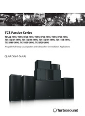 Turbosound TCS Passive Series Quick Start Manual