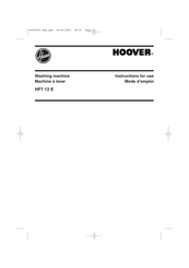 Hoover HF7 12 E Instructions For Use Manual