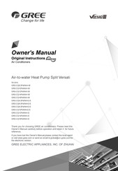 Gree Versati III GRS-CQ14Pd/NhH-E Owner's Manual
