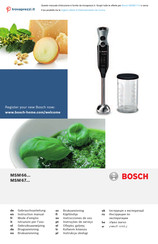 Bosch MSM67110 Instruction Manual