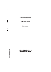 Gaggenau GM 205-511 Operating	 Instruction