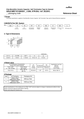 Murata GRJ31MR71E105KE01 Series Reference Sheet