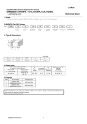 Murata GRM32EC81A476KE19 Series Reference Sheet