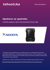 Adata AHD330-4TU31-CBK Quick Start Manual