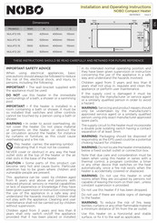 NOBOCOOL NUL4T2 15 Installation And Operating Instructions Manual