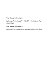 La Crosse Technology WT-3102S Instruction Manual