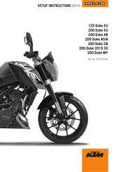 KTM 200 Duke EU MY 2014 Setup Instructions