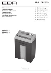 KRUG+PRIESTER EBA 1125 C Operating Instructions Manual