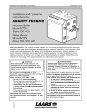 Laars MIGHTY THERM2 MT2H Installation And Operation Instruction Manual