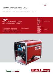 Mosa CK6L90109003 Use And Maintenance Manual