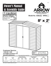 Arrow Storage Products WR82 Series Owner's Manual & Assembly Manual