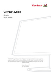 ViewSonic VG2409-MHU User Manual