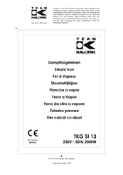 Team Kalorik TKG SI 13 Manual