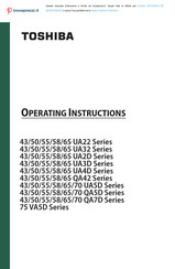 Toshiba 50UA22 Series Operating Instructions Manual