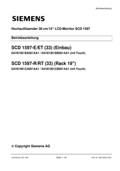 Siemens SCD 1597-RT Manual