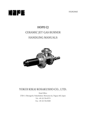 YOKOI KIKAI KOSAKUSHO HOPE CJ-3 Handling Manual