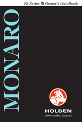 HOLDEN MONARO V2 III 2003 Series Owner's Handbook Manual