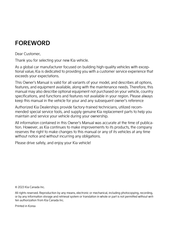 Kia Sedona 2024 Owner's Manual
