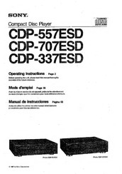 Sony CDP-337ESD Operating Instructions Manual