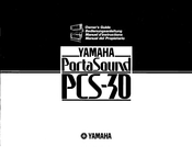 Yamaha PartaSaund PCS-30 Owner's Manual