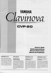 Yamaha Clavinova CVP-20 Owner's Manual