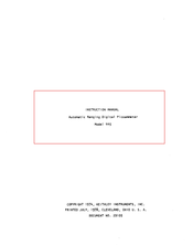 Keithley 445 Instruction Manual