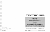 Tektronix DM43 Instruction Manual