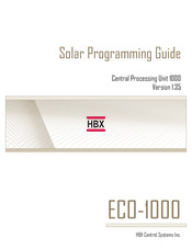 HBX ECO-1000 Programming Manual