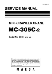 Maeda MC-305C-2 Service Manual