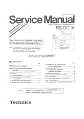 Technics RS-DC10 Service Manual