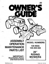 MTD 130-400A Owner's Manual