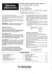 Pioneer RX-1320 Operating Instructions Manual