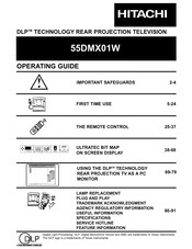 Hitachi 55DMX01W Operating Manual
