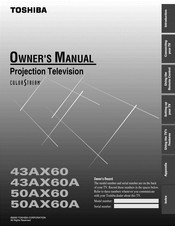 Toshiba 50AX60 Owner's Manual