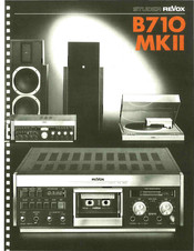 STUDER REVOX B710 Manual