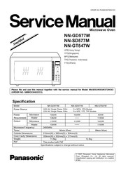 Panasonic NN-GD577M Service Manual